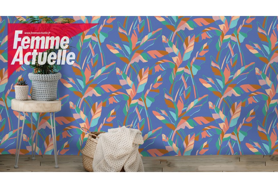 Le papier peint Banana bleu dans Femme Actuelle