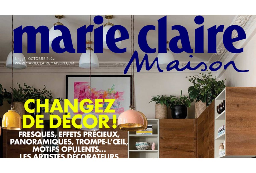 Le tapis Pluriel bleu nuit dans Marie Claire Maison