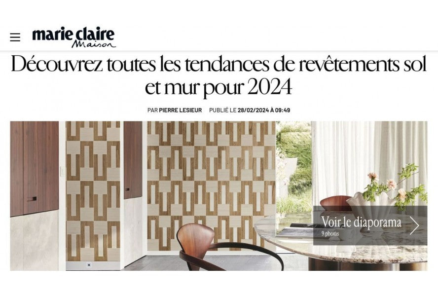 Le papier peint Léopard cendré dans Marie Claire Maison