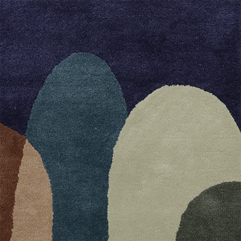 Tapis bleu nuit Pluriel