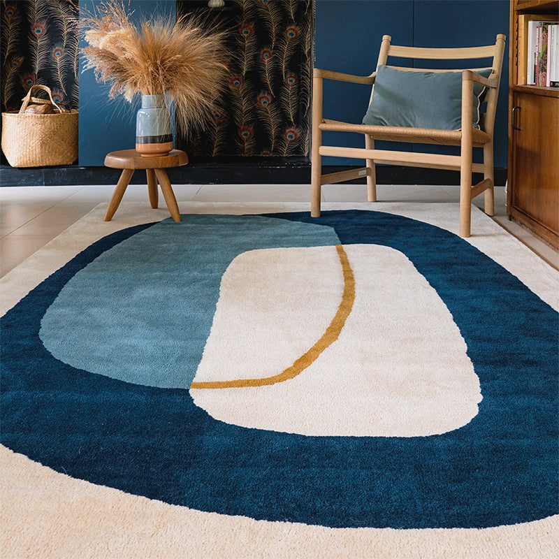 Tapis bleu orage Inclusion