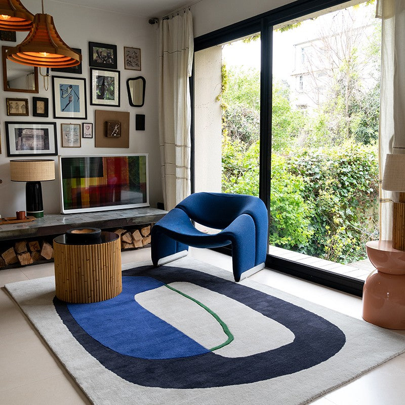 Tapis bleu électrique