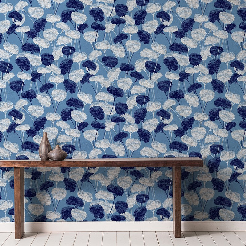 Papier peint bleu Parafleur