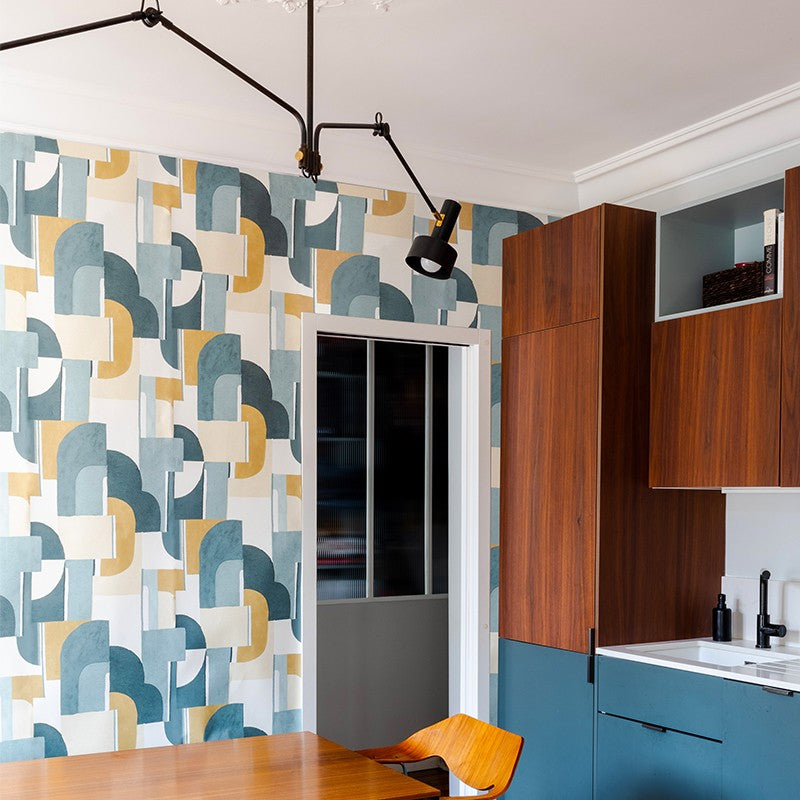 Papier peint bleu Syntone