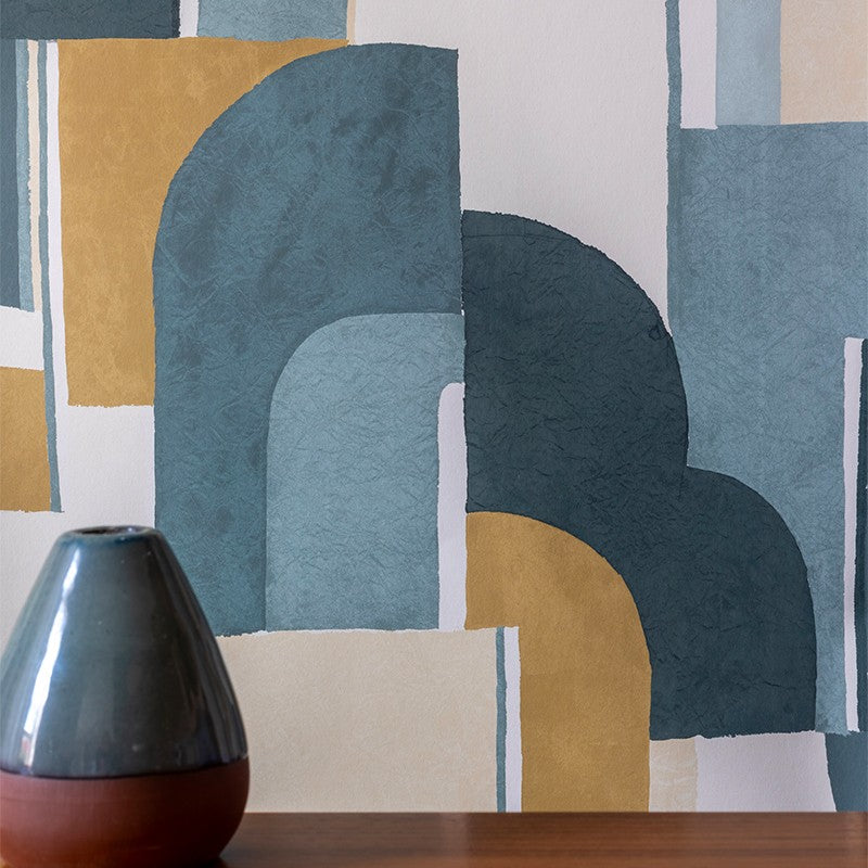 Papier peint bleu Syntone