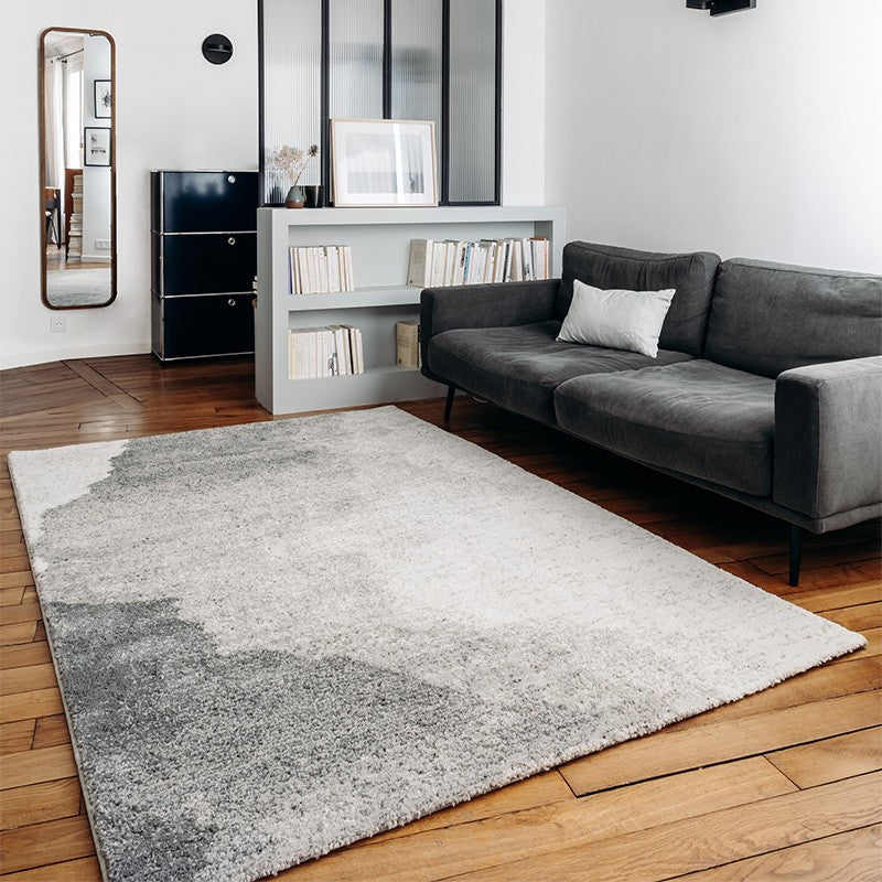 Tapis gris design contemporain