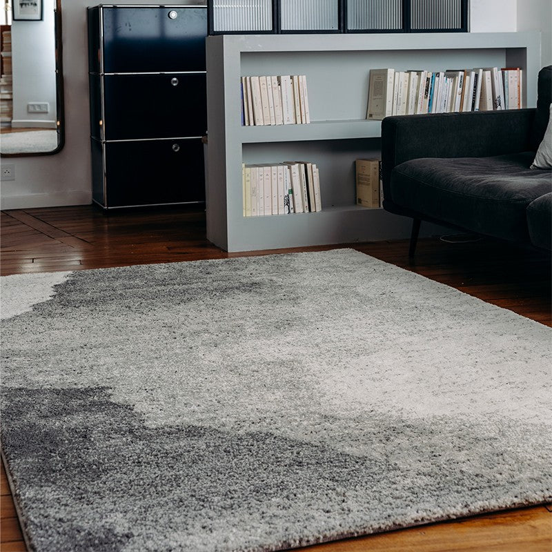 Tapis gris design contemporain