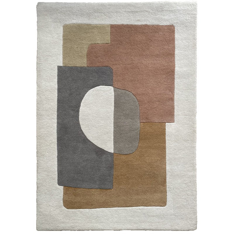 Tapis corail en laine