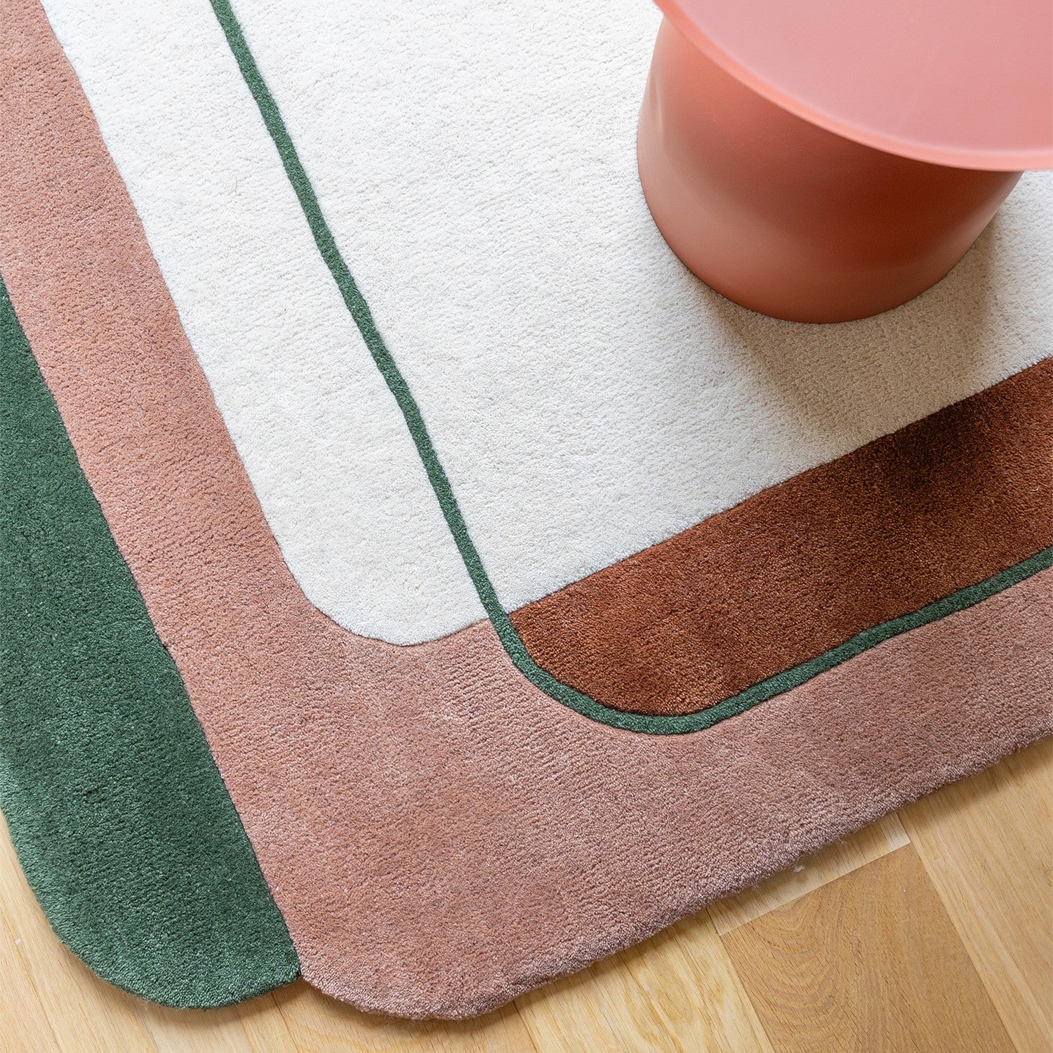 Zoom texture tapis vert en laine