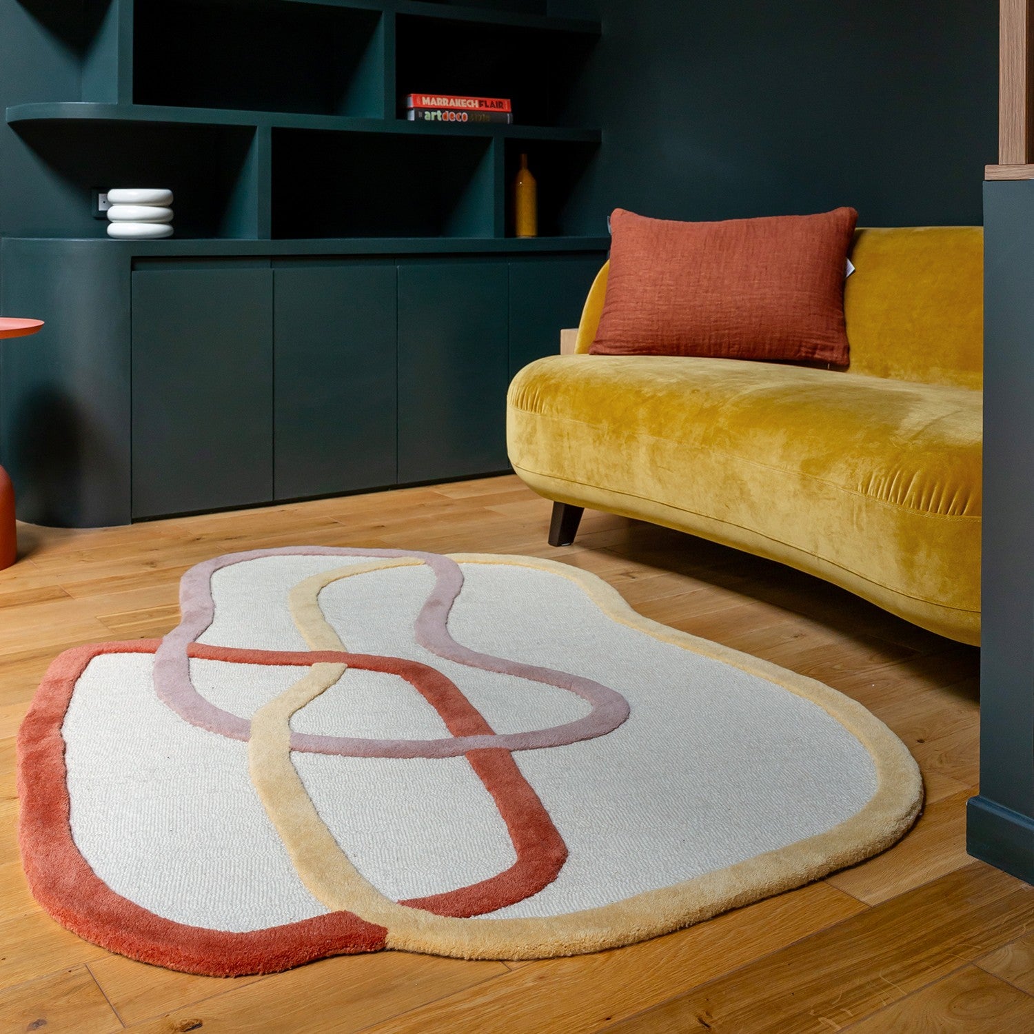 Tapis laine multicolore