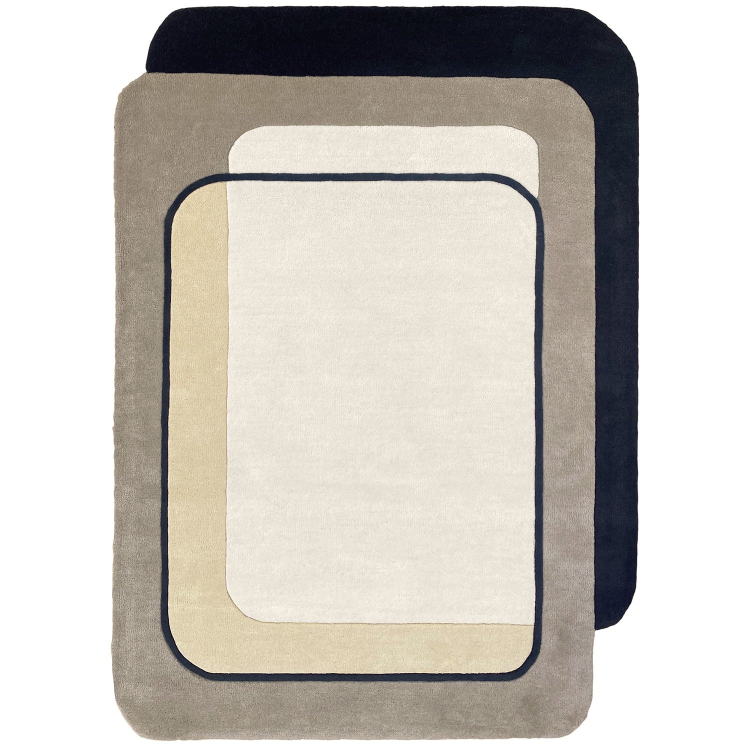 Tapis gris en laine, salon design