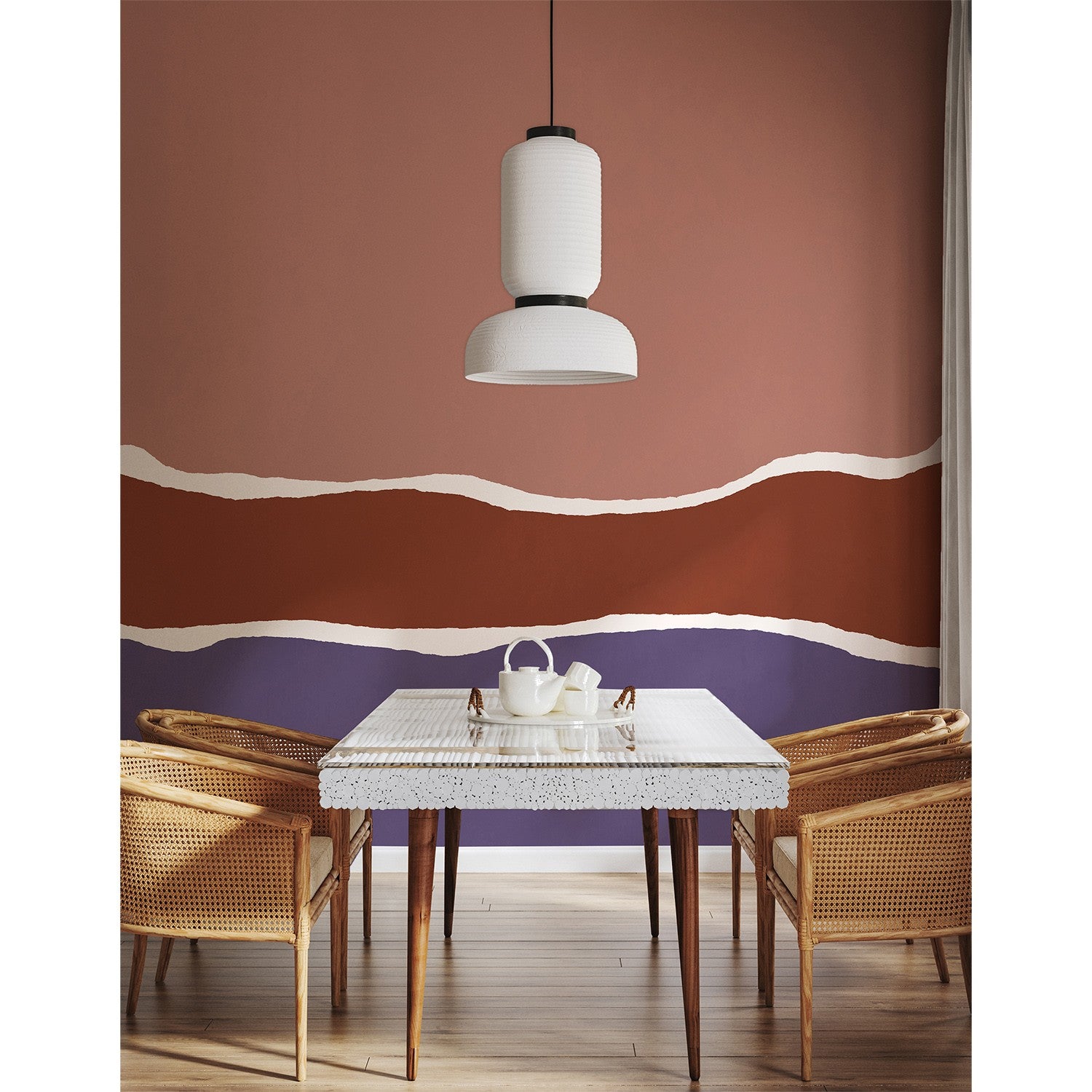 Papier peint violet Trio