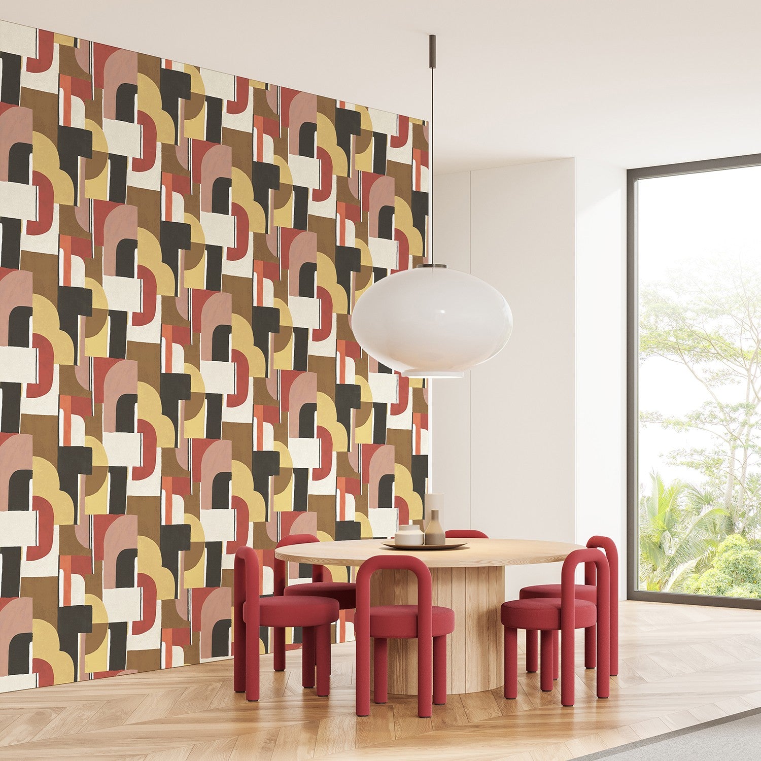 Papier peint multicolore Syntone