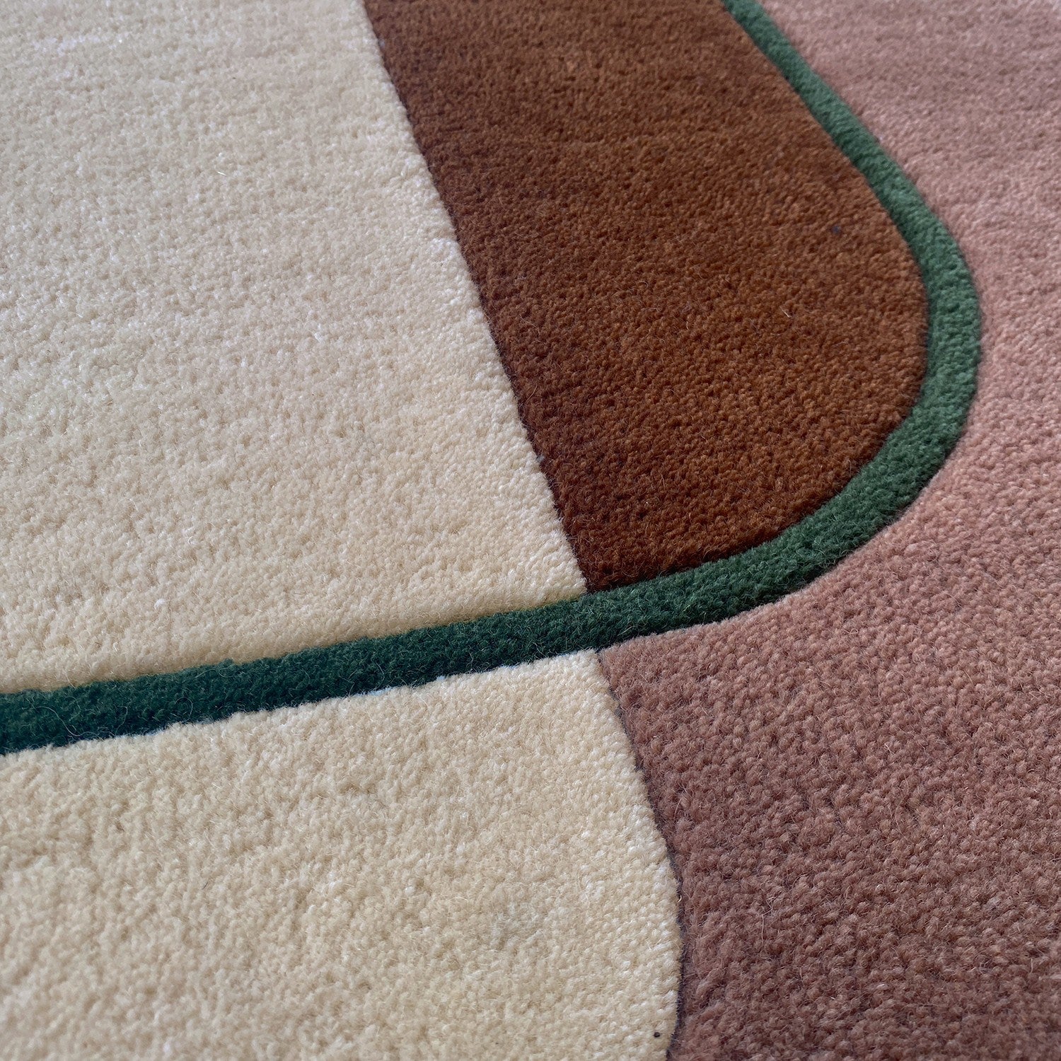 Zoom texture tapis design en laine