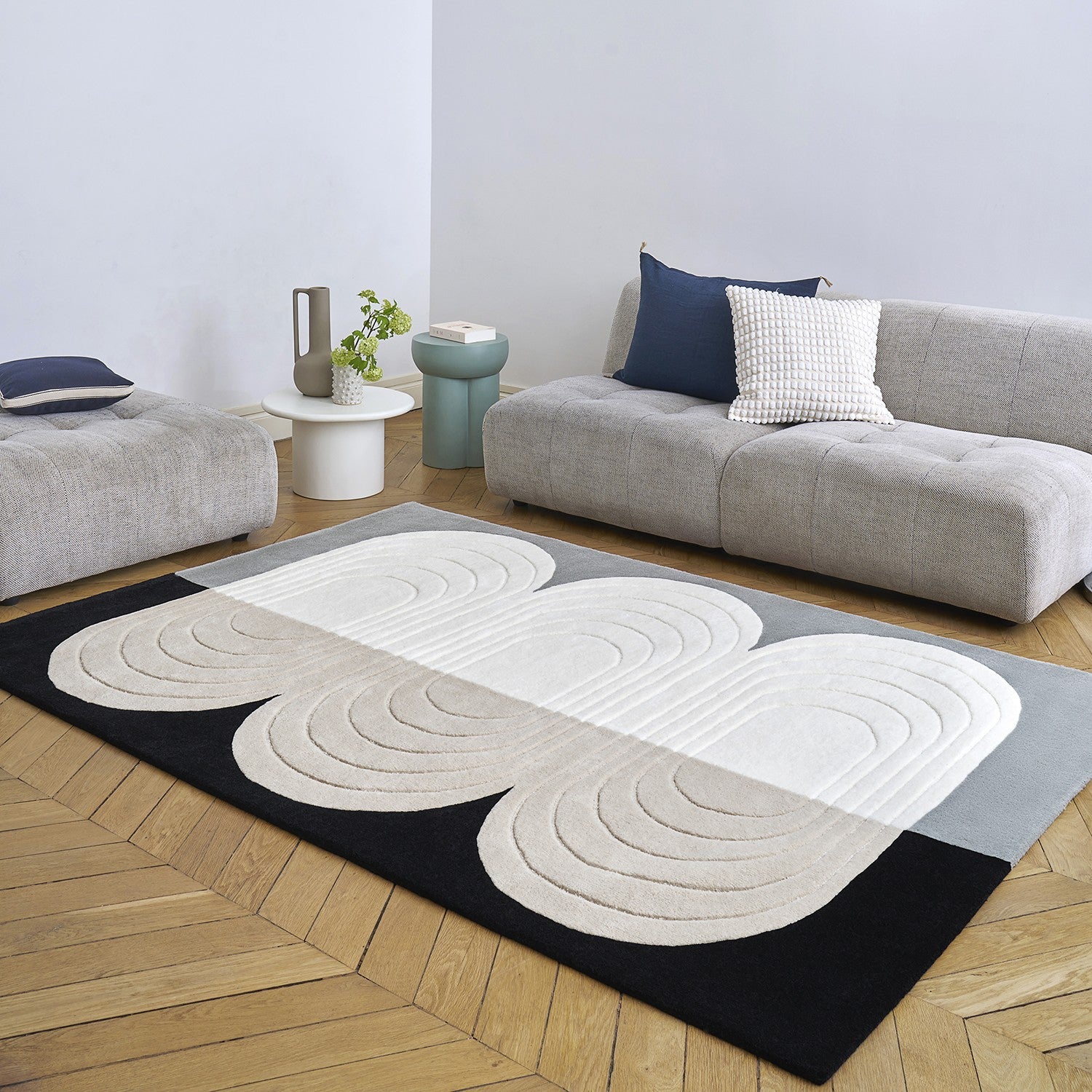Tapis de salon en laine Edito