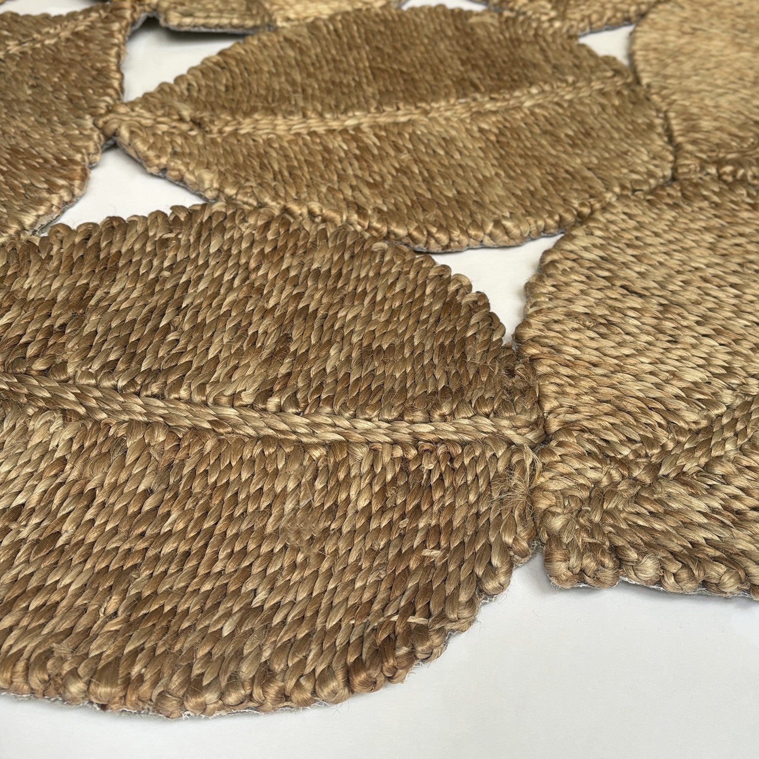 Tapis jute pétale