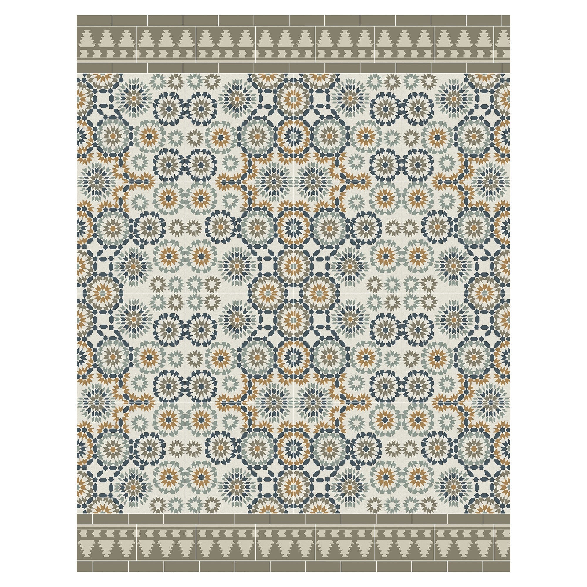 Tanger beige vinyl rug
