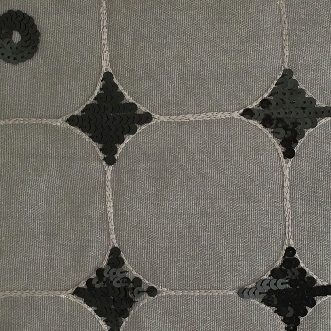 Cushion Cover Losanges en sequins black/grey