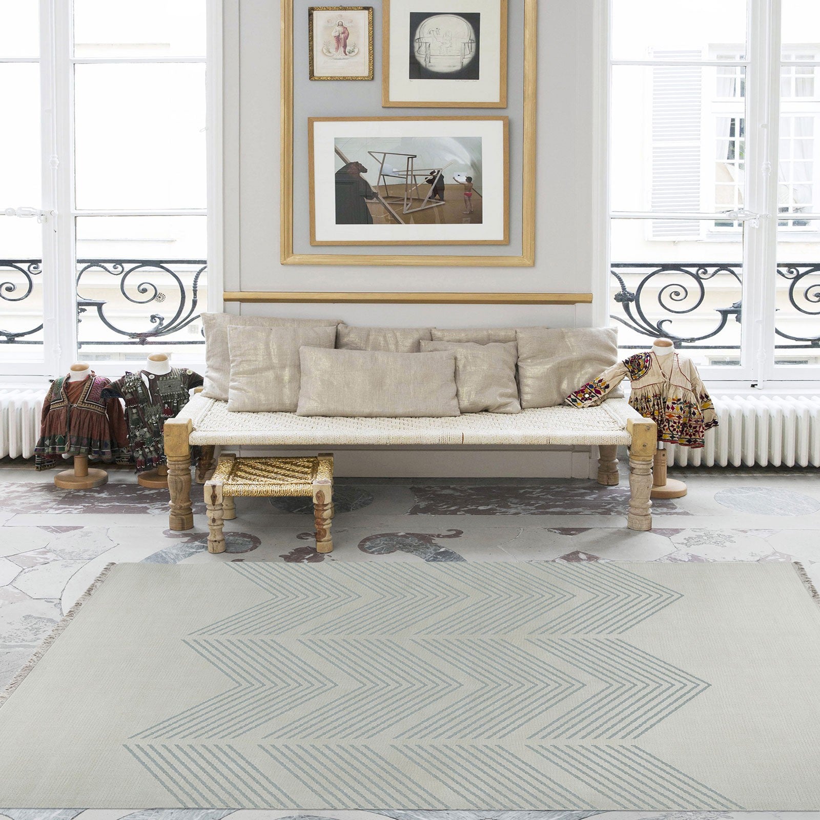 Rug Zig Zag grey
