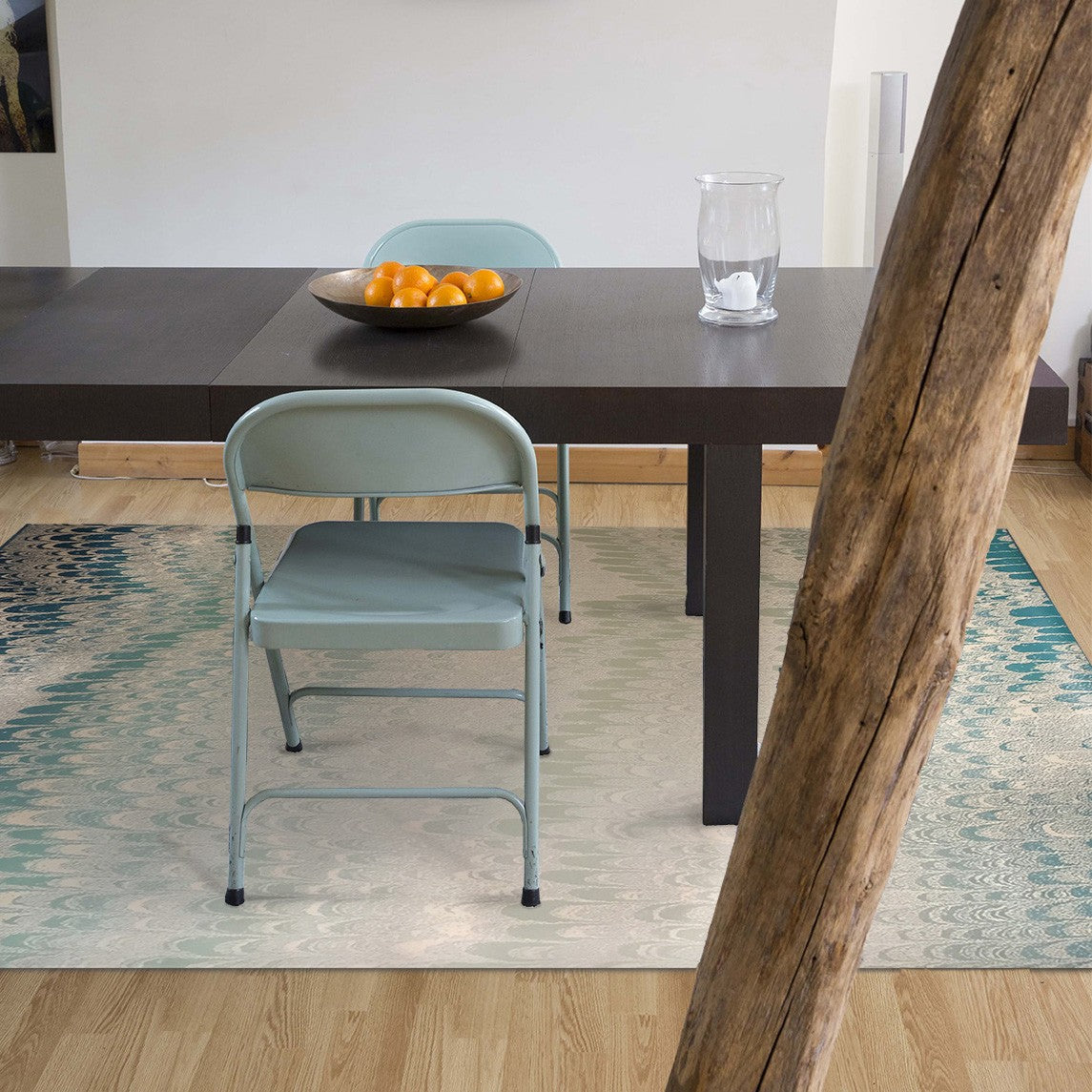 Design rug Peacock Lagoon vinyl rug