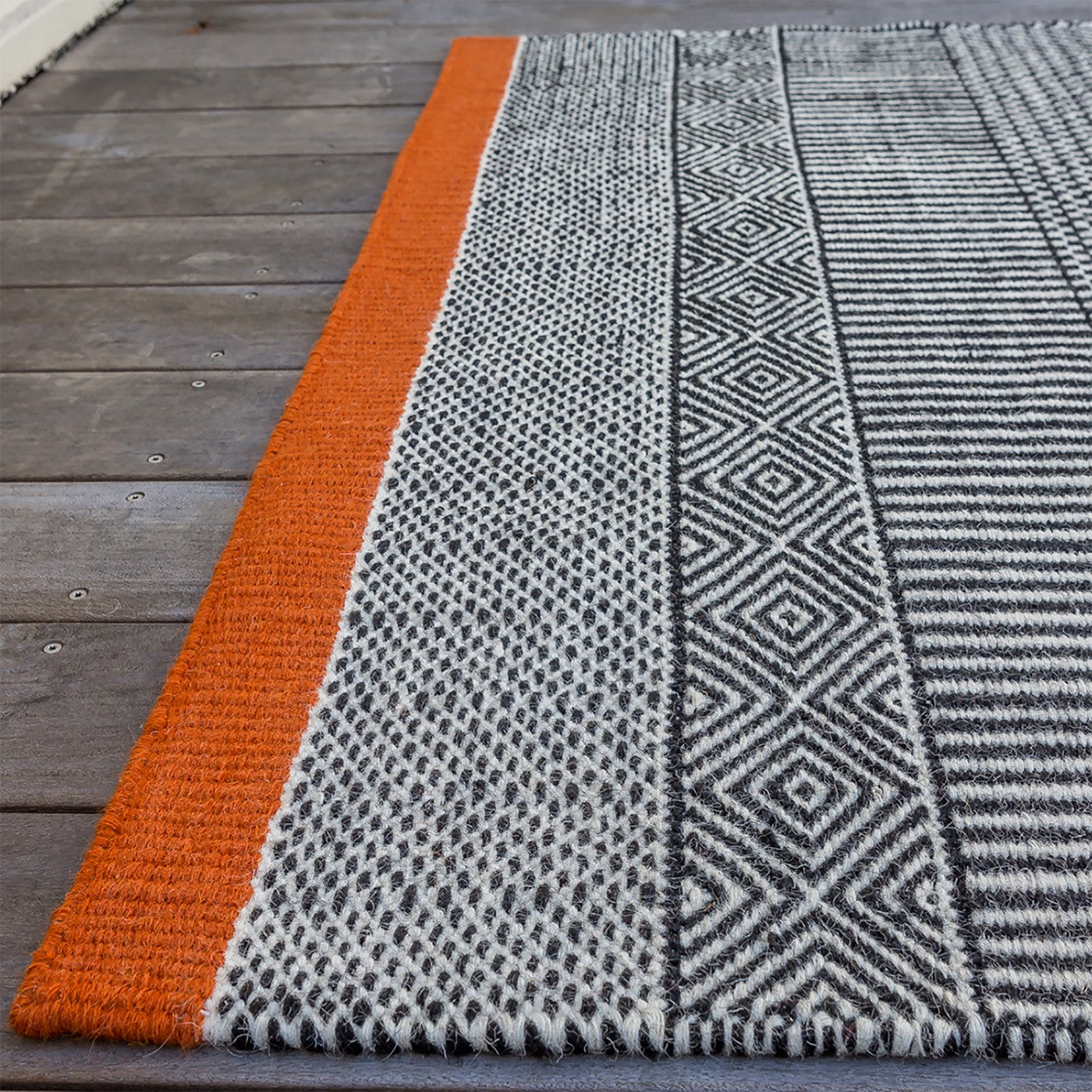 Tapis Triptik Noir et Rouge