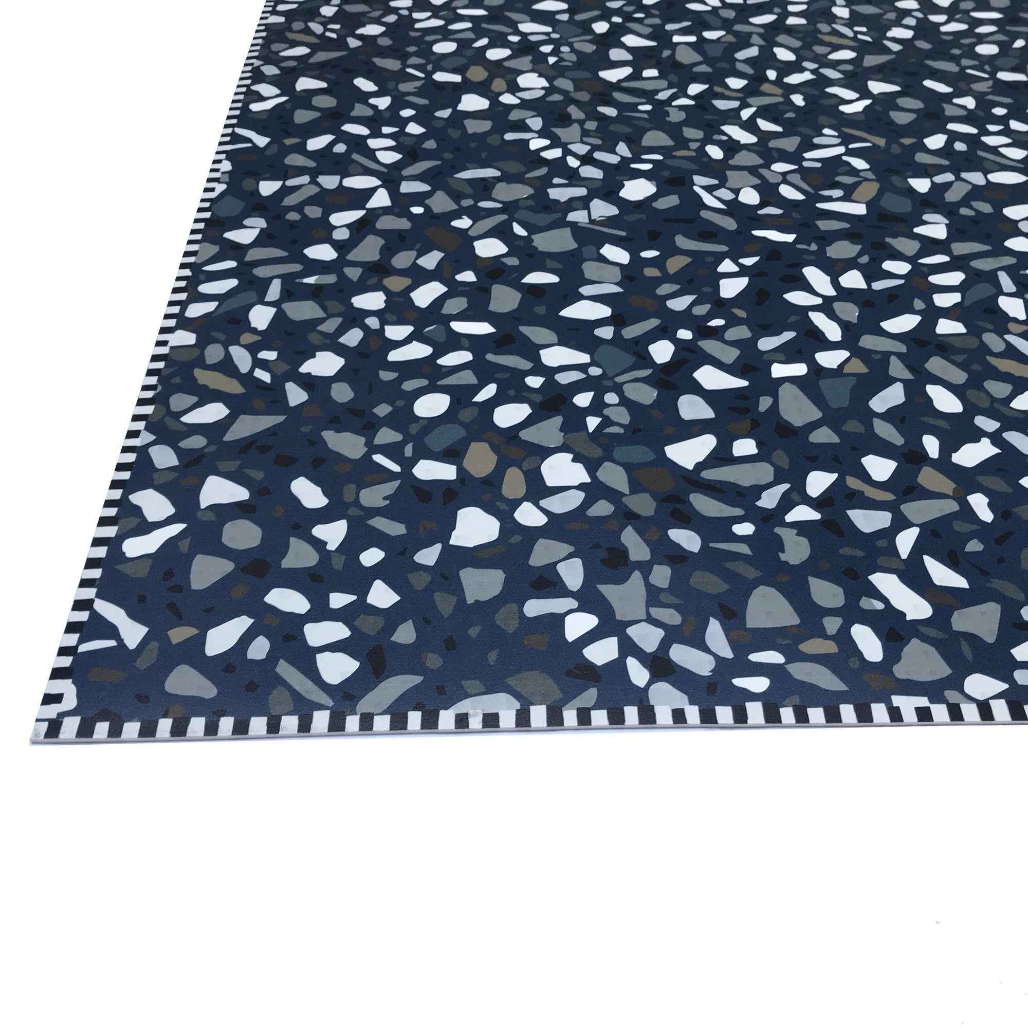 Vinyl Rug Terrazzo bleu