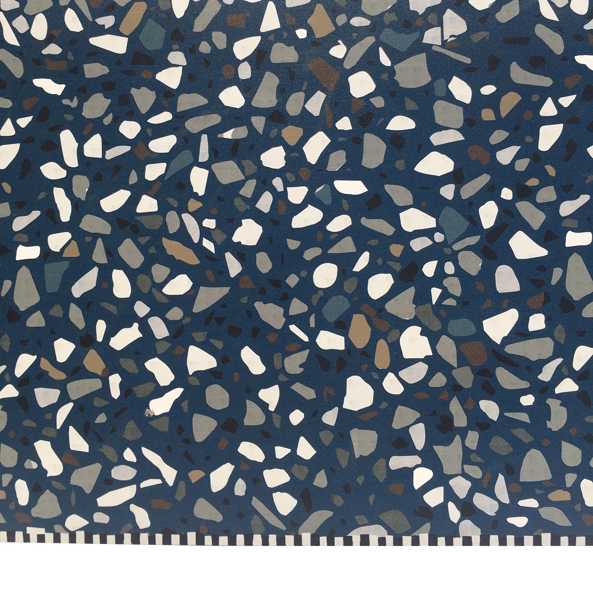 Vinyl Rug Terrazzo bleu