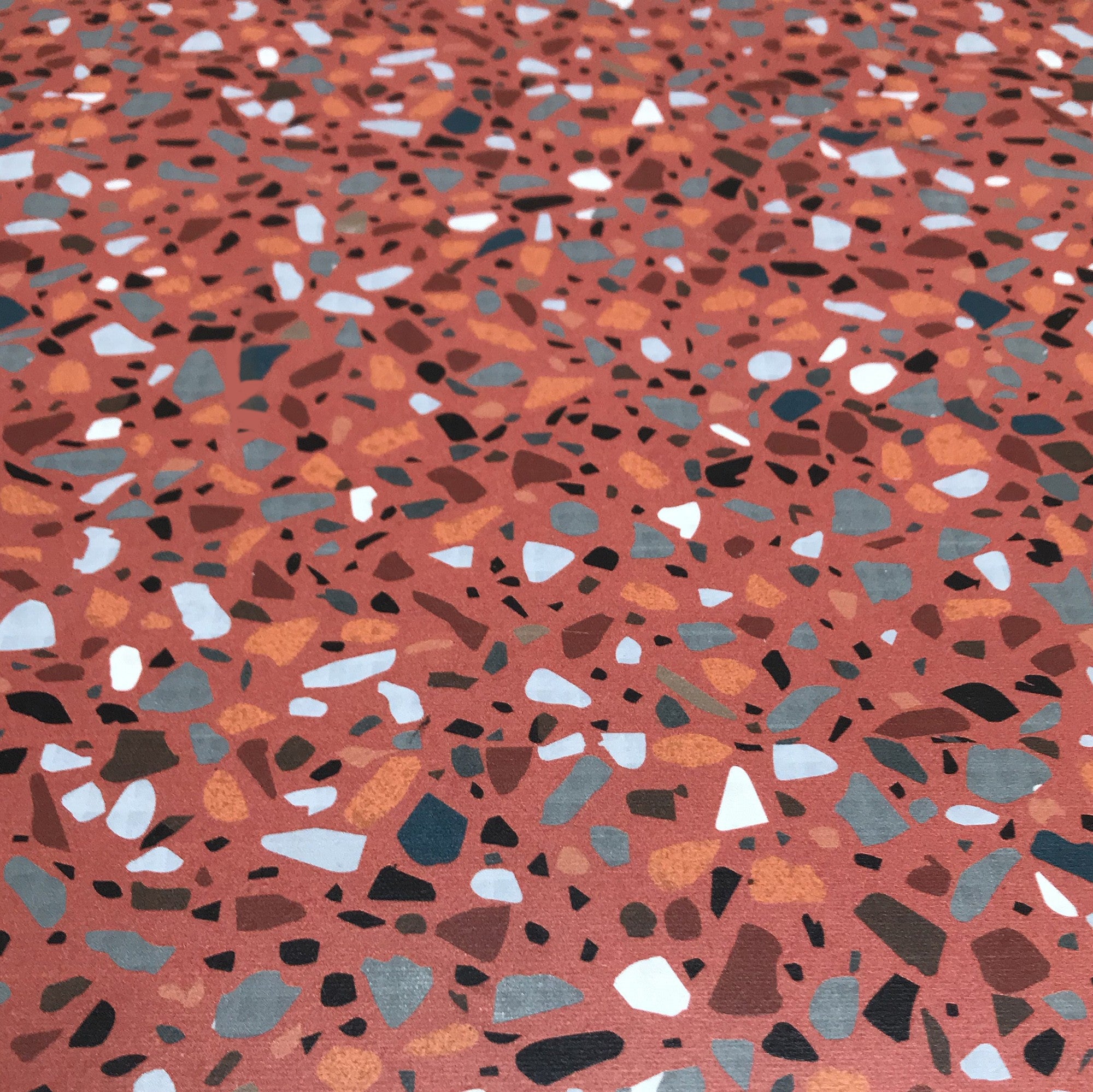 TERRAZZO Red vinyl rug