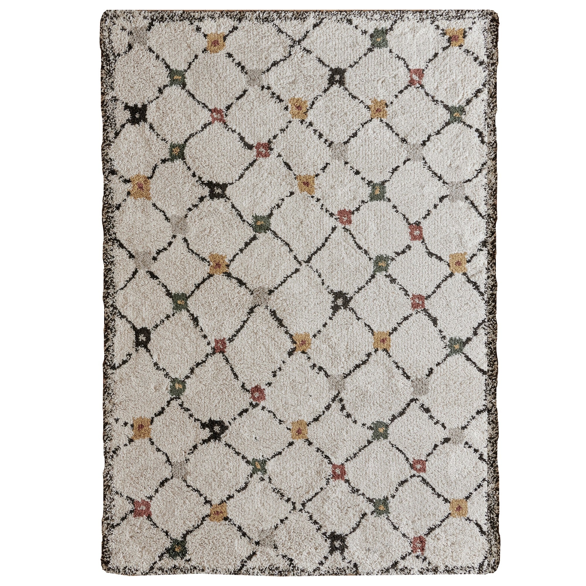 Tapis de salon ou chambre inspiration berbère aux couleurs neutres