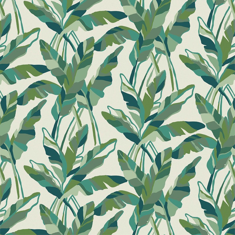 Papier peint vert Banana Leaf