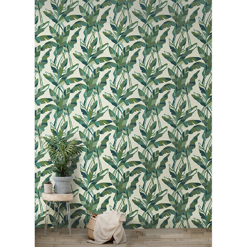 Papier peint vert Banana Leaf