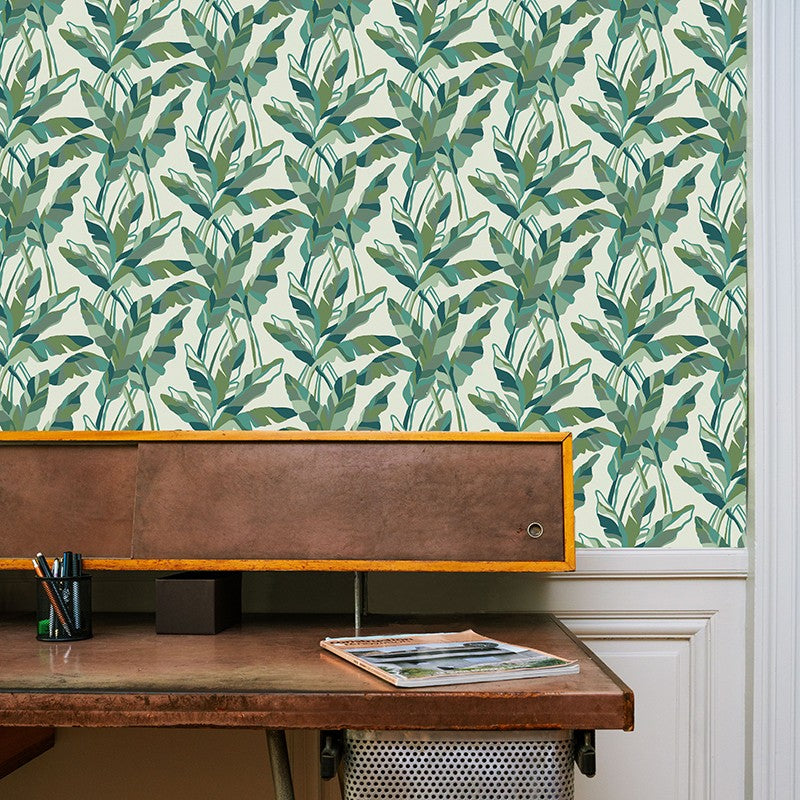 Papier peint vert Banana Leaf