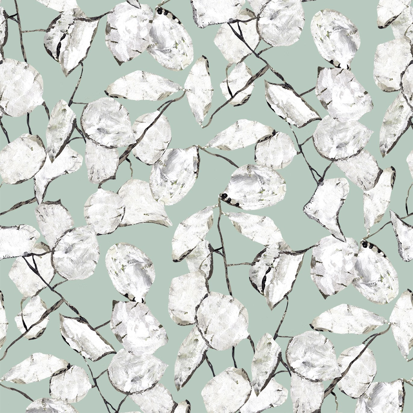 Papier peint vert d'eau Monnaie de Pape