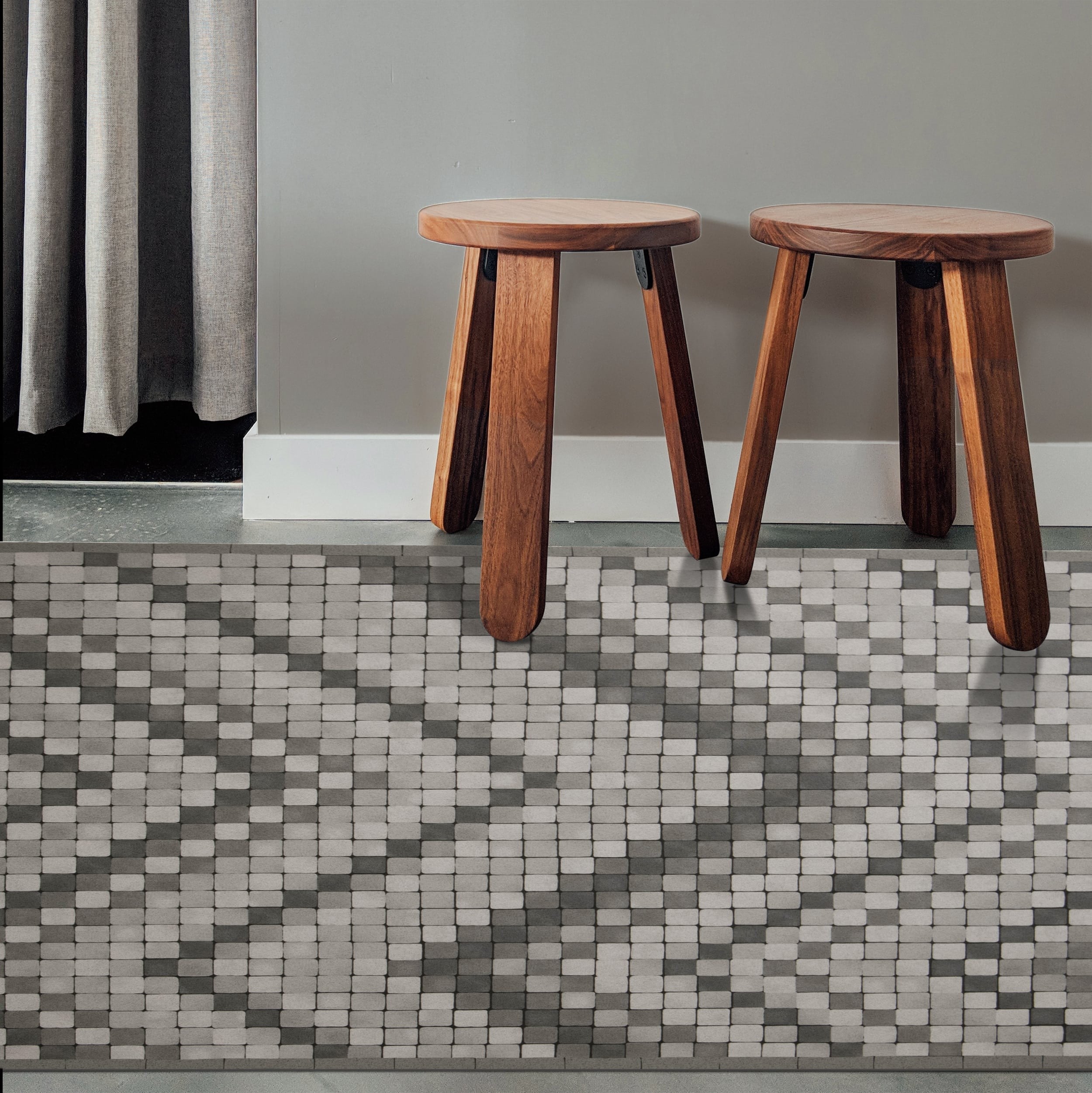 Tapis design ZIGZAG gris