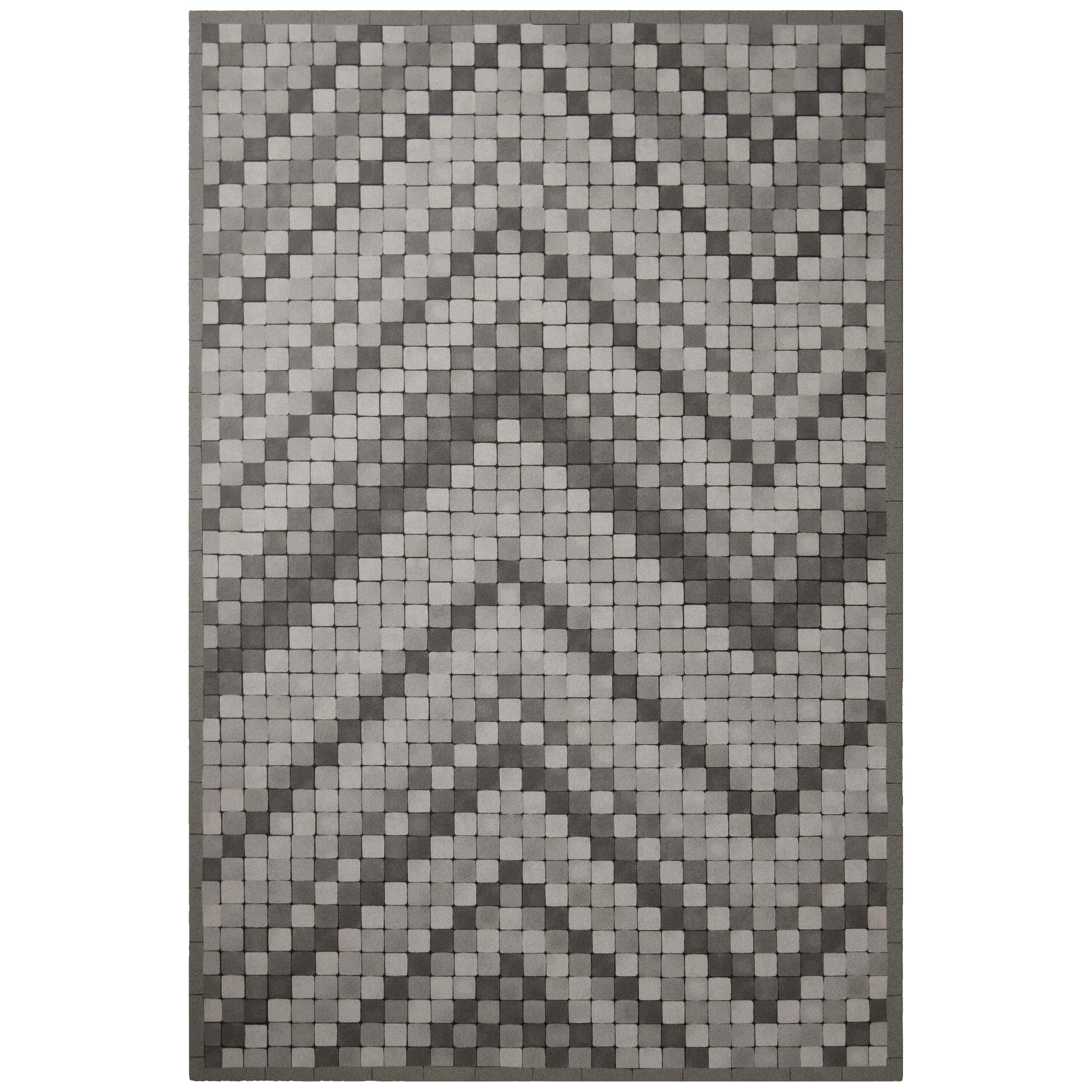 Tapis design ZIGZAG gris