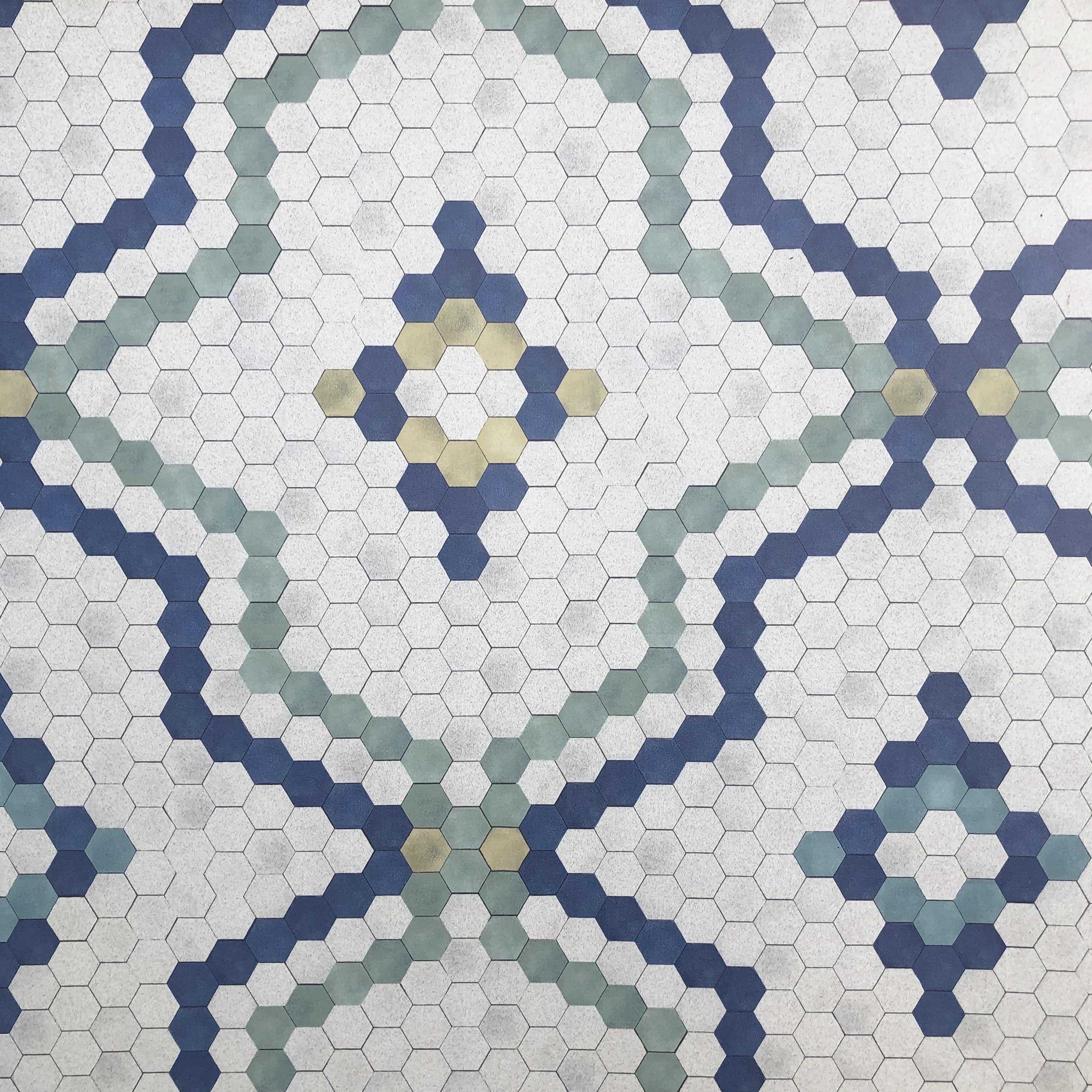 Design rug TOMETTES blue/green