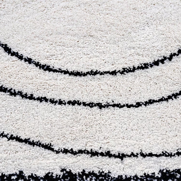 Zoom tapis de salon noir et blanc