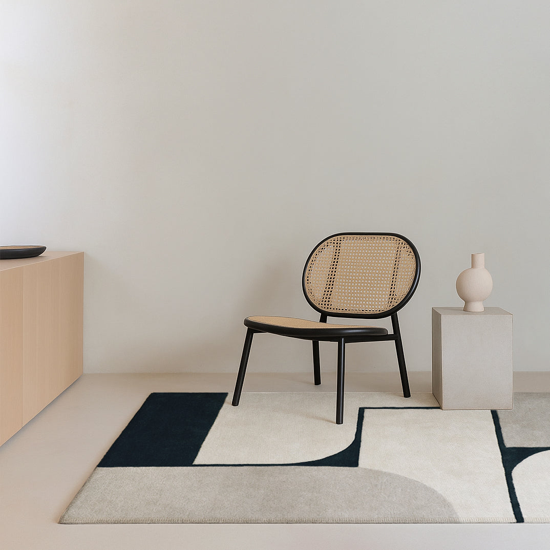 Strada gray wool rug