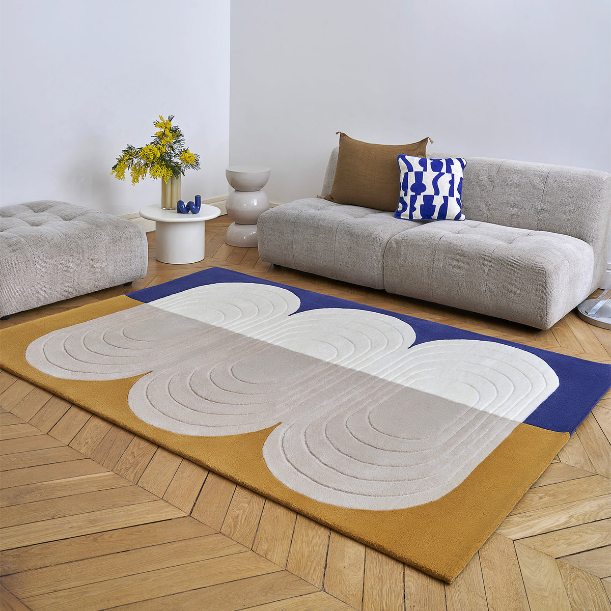 Rug yellow and blue Bibelot