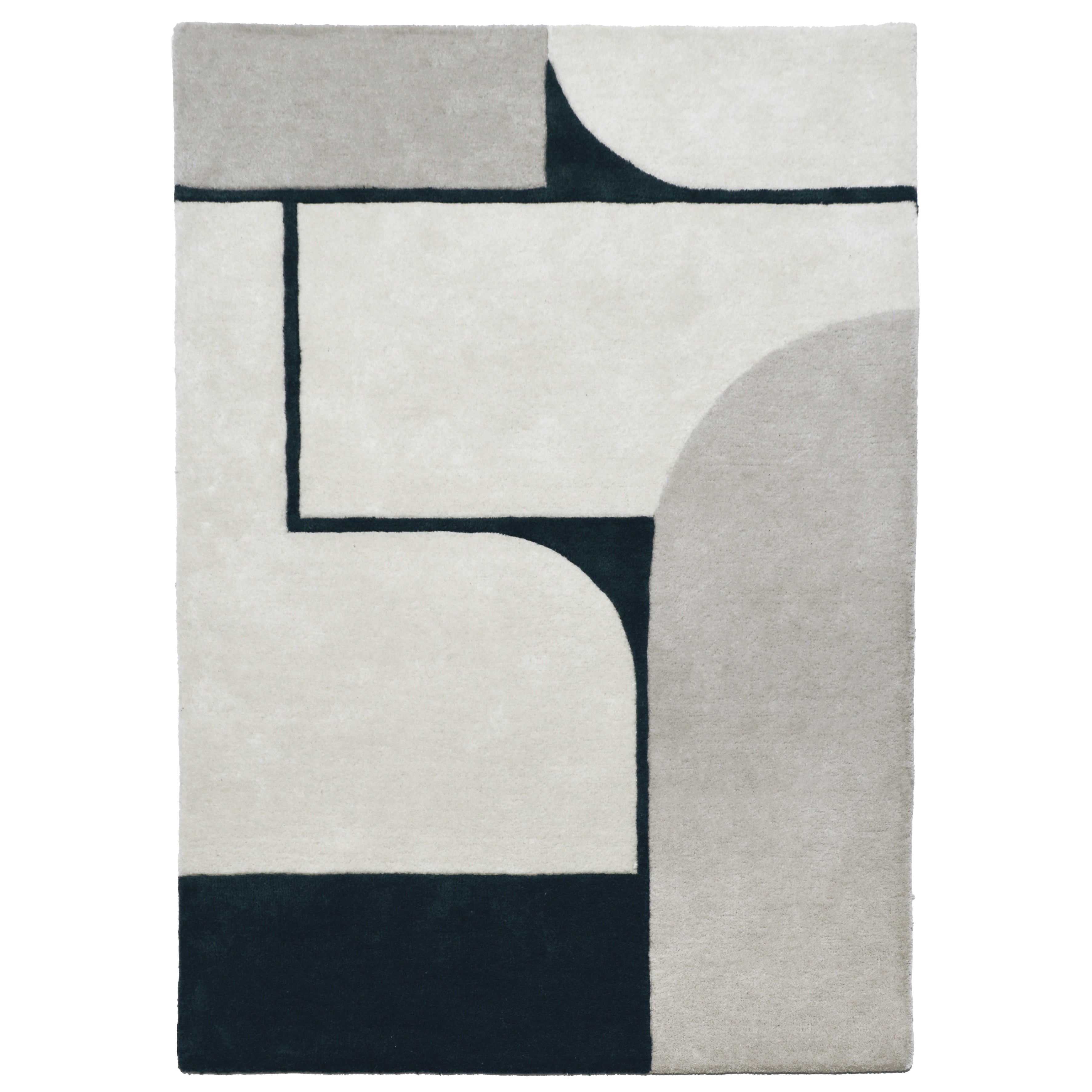 Strada gray wool rug