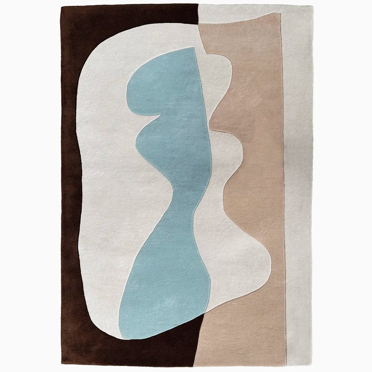 Tapis en laine Narcisse bleu ciel