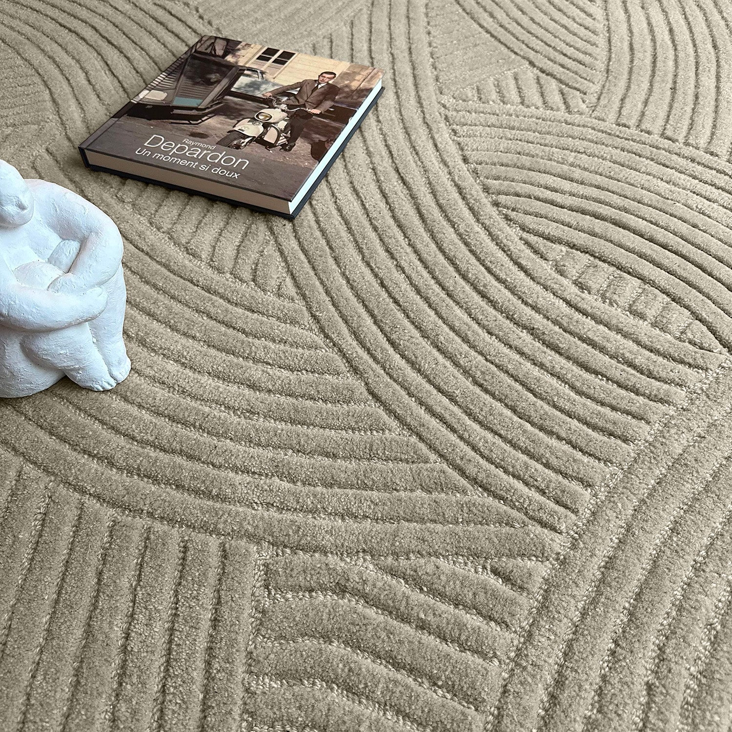 Tapis beige uni Canopée