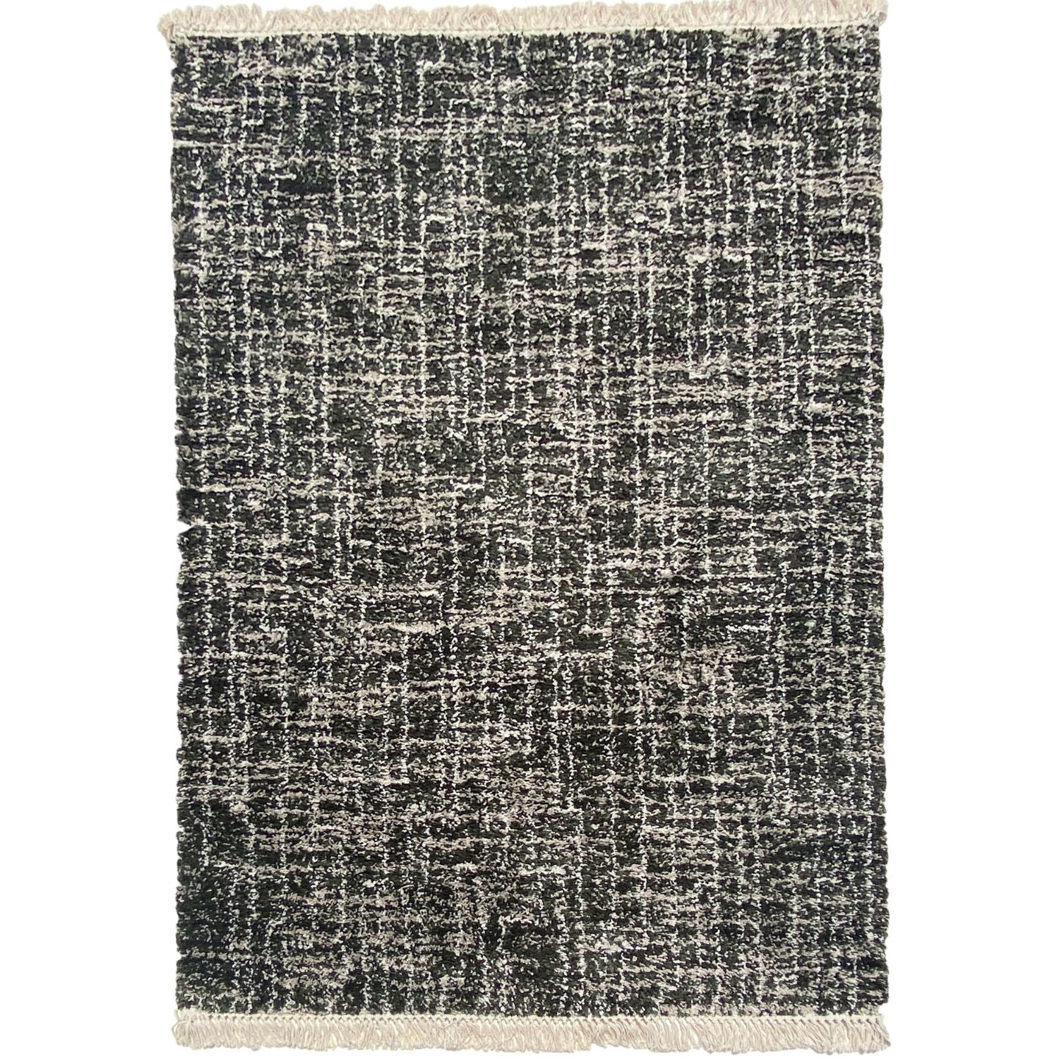 Tapis en laine noir et marron
