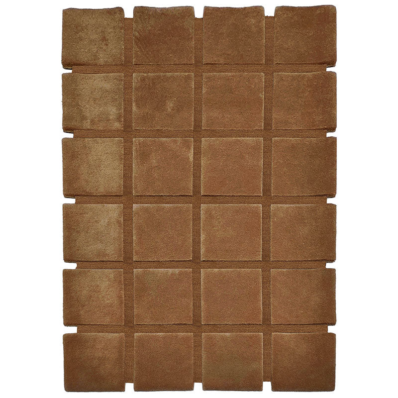 Tapis Damier cannelle