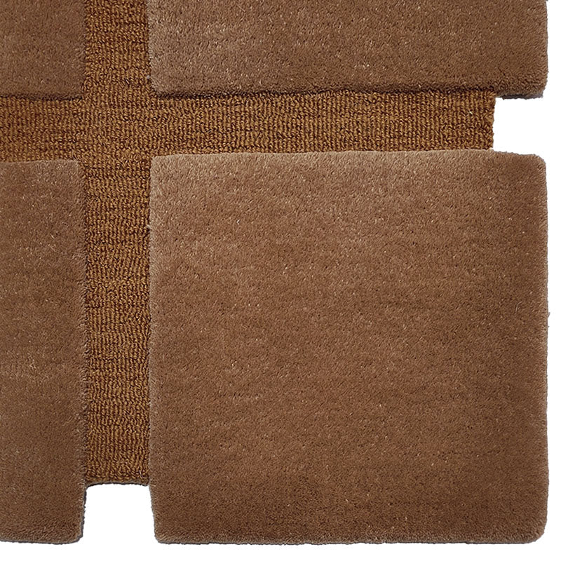 Tapis Damier cannelle