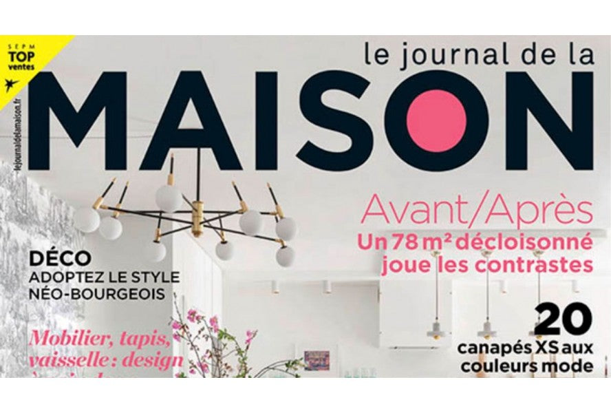 La papier peint Terracotta Arpége et le tapis vinyle Pool dans le Journal de la Maison