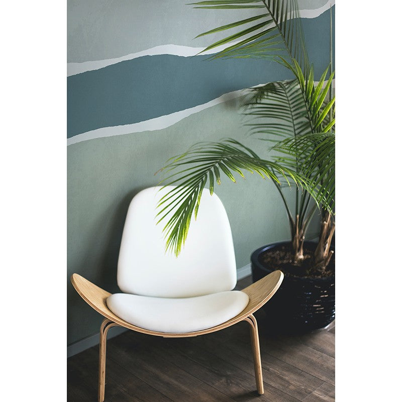 Papier peint bleu/vert Trio