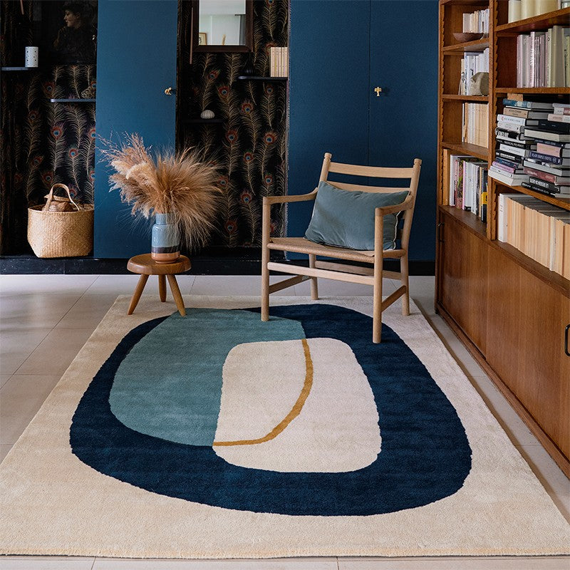 Tapis bleu orage Inclusion