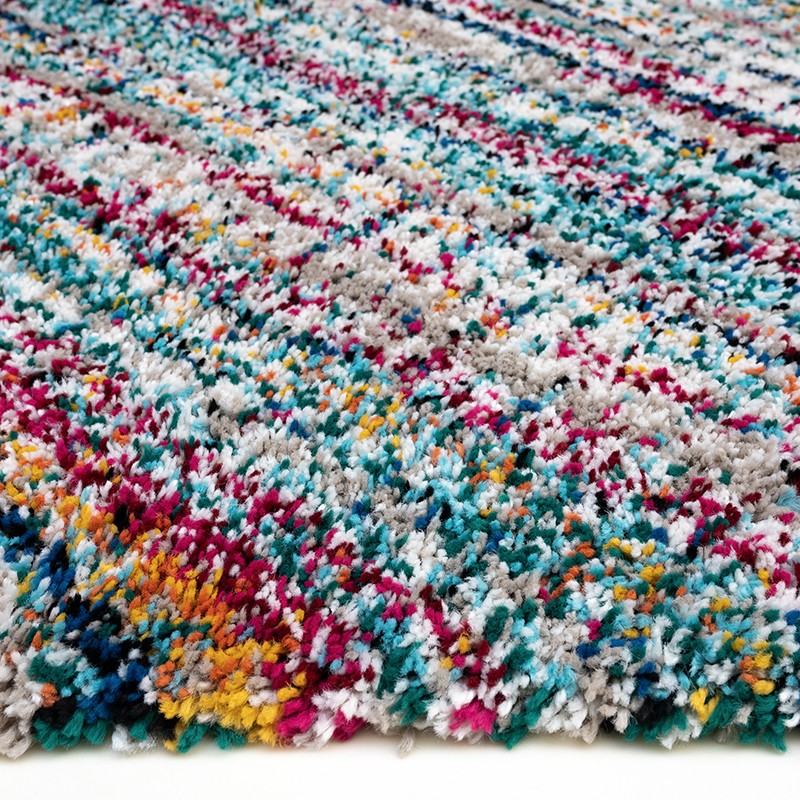 Tapis moucheté multicolore