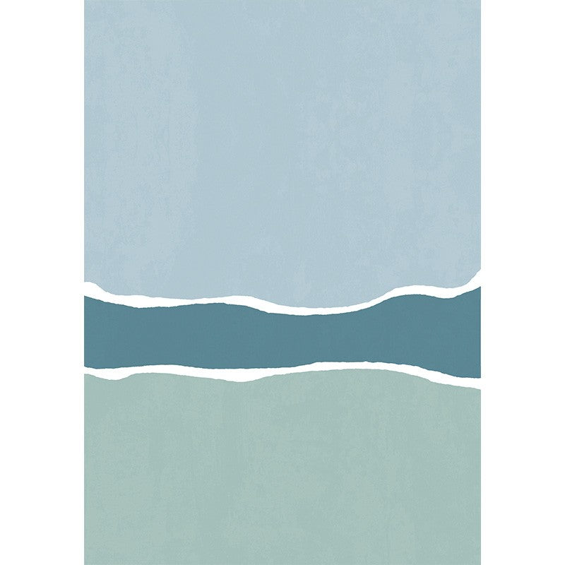Papier peint bleu/vert Trio
